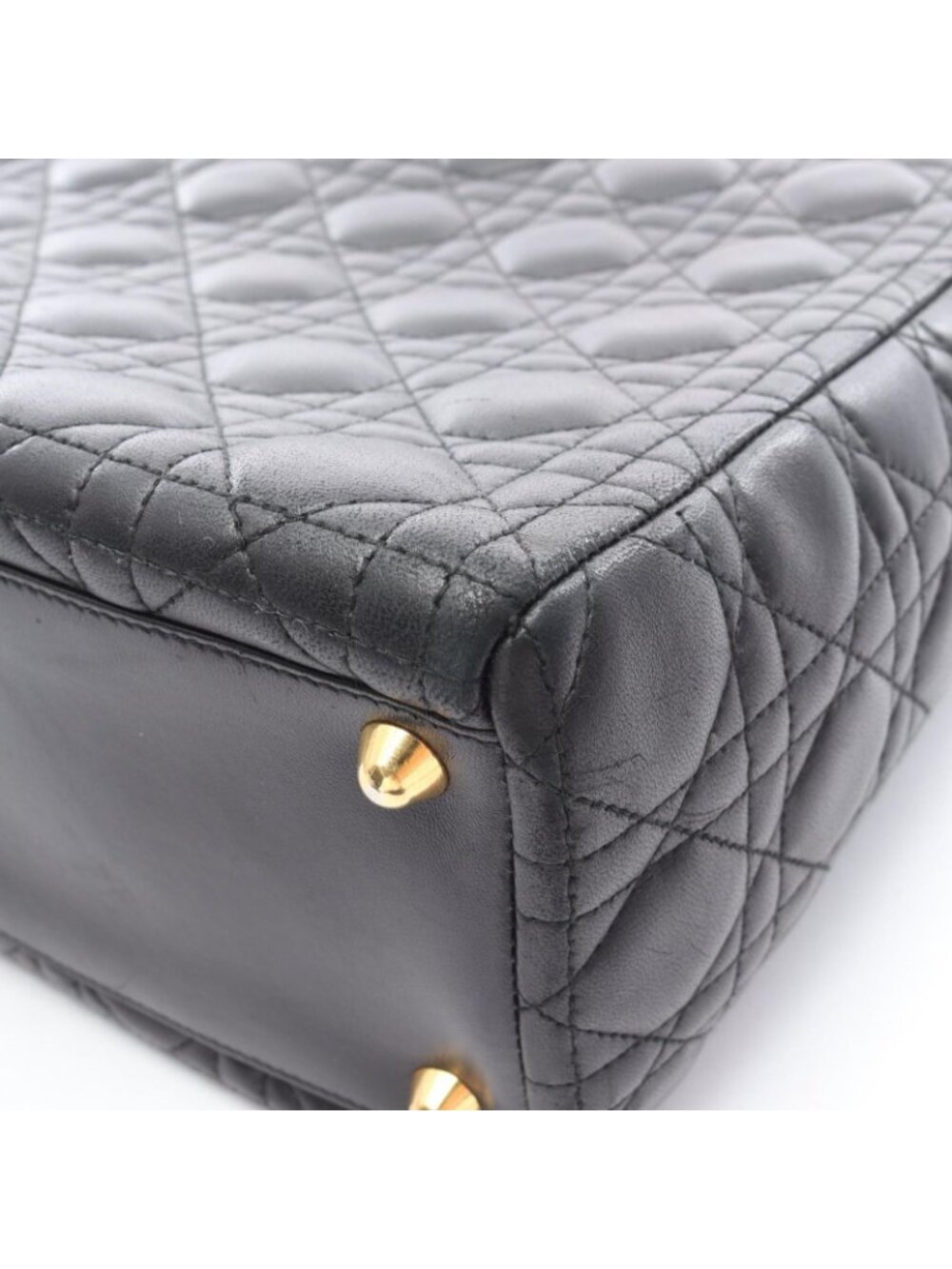 Dior Handbag Radio the Cannage Black Leather Hand - Picture 13 of 15